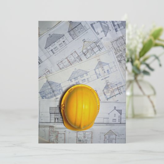 Architect's cap and plans (Standing Front)