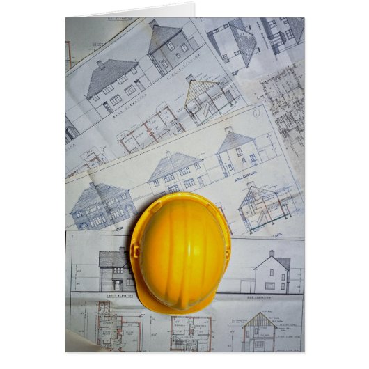 Architect's cap and plans cards (Front)