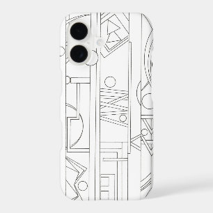 Architect's Dream-Black And White Modern Geometric iPhone 17 Case