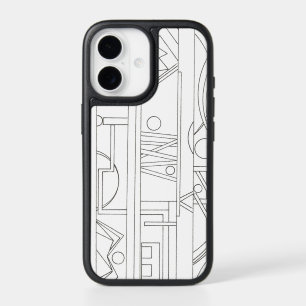 Architect's Dream-Black And White Modern Geometric iPhone 17 Case