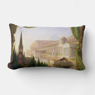 Architect's Dream (by Thomas Cole) Lumbar Pillow
