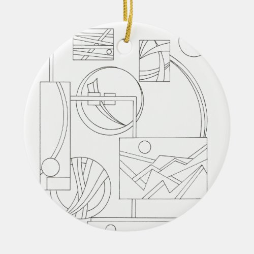 Architects Dream Three_Modern Bauhaus Geometric Ceramic Ornament