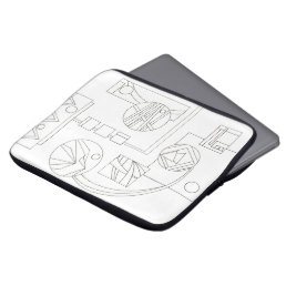 Architect&#39;s Dream Two-Black And White Bauhaus Laptop Sleeve