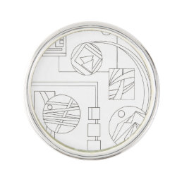 Architect&#39;s Dream Two-Modern Bauhaus Geometric Art Lapel Pin