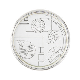 Architect's Dream Two-Modern Bauhaus Geometric Art Lapel Pin