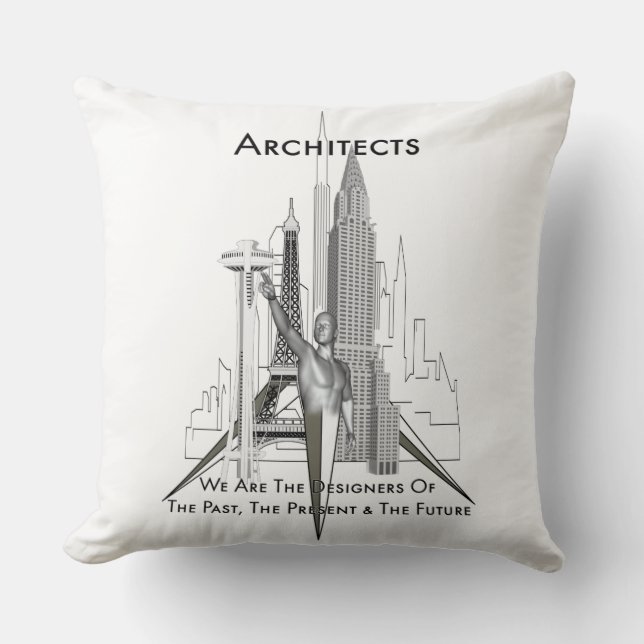 Architects Throw Pillow (Front)