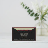 Architectural and Custom Carpentry Business Card (Standing Front)
