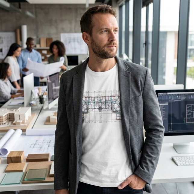 Architectural Blueprint Plan T-Shirt (Creator Uploaded)