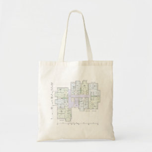 Architectural Blueprint Tote Bag 