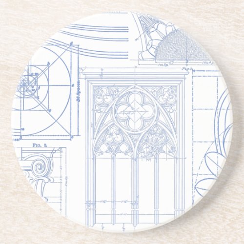 Architectural Blueprints Coaster