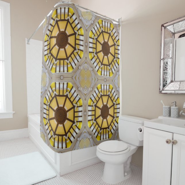 Architectural ceiling details x-large pattern shower curtain (In Situ)