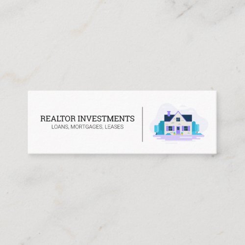 Architectural Construction Home with Garden Mini Business Card