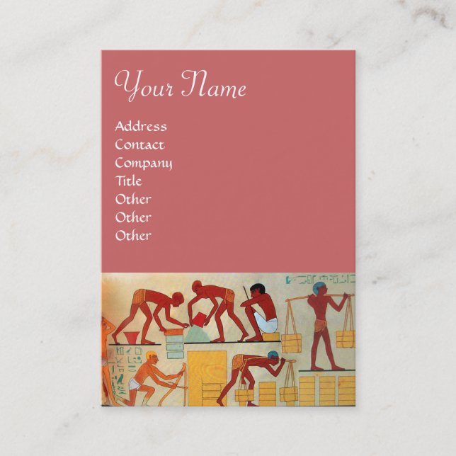 ARCHITECTURAL CONSTRUCTION pink red yellow Business Card (Front)