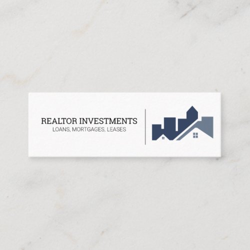 Architectural Construction Real Estate Logo Mini Business Card