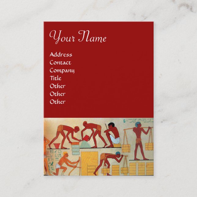 ARCHITECTURAL CONSTRUCTION red yellow orange Business Card (Front)