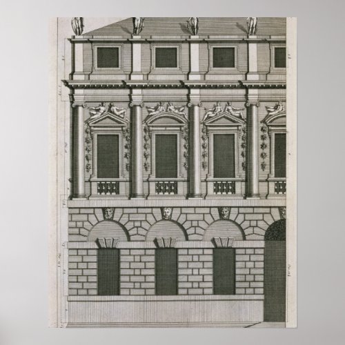 Architectural design demonstrating Palladian propo Poster