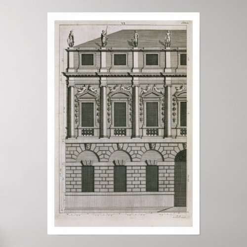 Architectural design demonstrating Palladian propo Poster