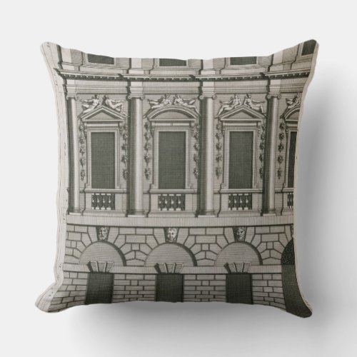 Architectural design demonstrating Palladian propo Throw Pillow