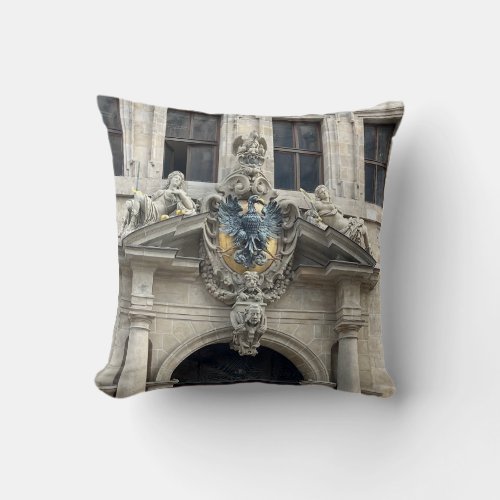 Architectural detail in Nuremberg Germany Throw Pillow