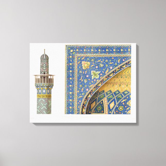 Architectural Details from the Mesdjid-i-Shah, Isf Canvas Print (Front)