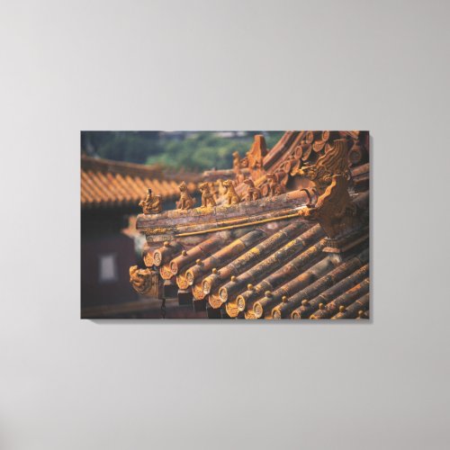 Architectural details in the Forbidden City Canvas Print