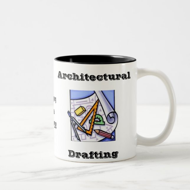 Architectural Drafting Two-Tone Coffee Mug (Right)