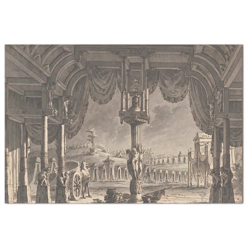 Architectural drawing ancient Rome decoupage paper