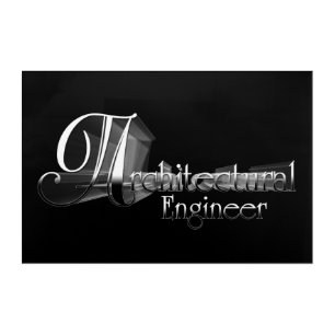 Architectural Engineer Typography Artwork Acrylic Print
