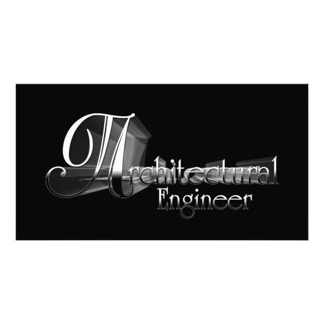 Architectural Engineer Typography Artwork Photo Print (Front)