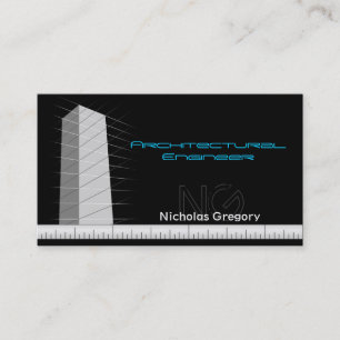 Architectural Engineering Black Business Cards