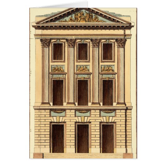 Architectural Facade by Jean Deneufforge Cards (Front)