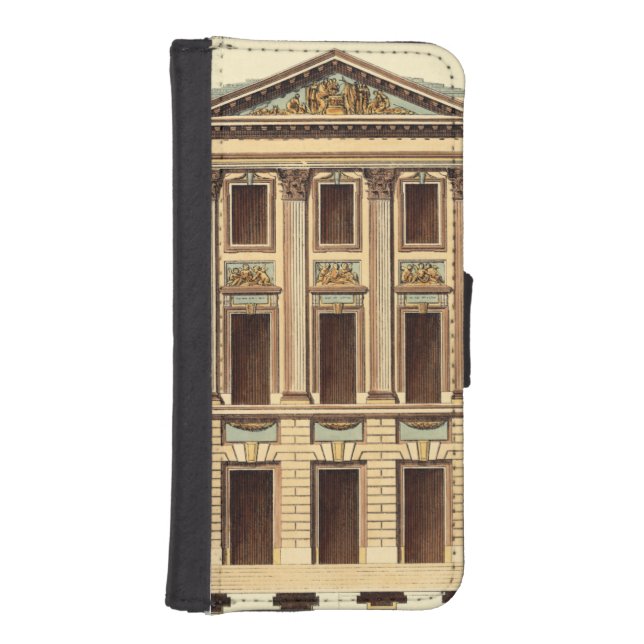Architectural Facade by Jean Deneufforge iPhone Wallet Case (Front)