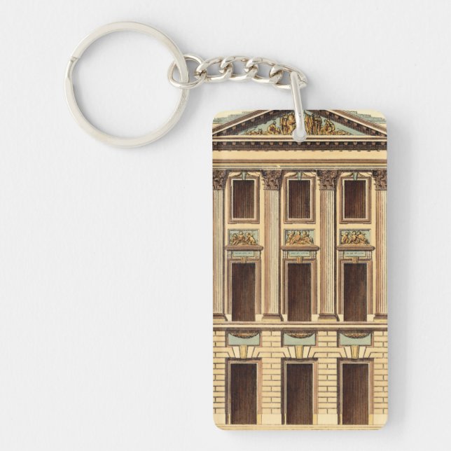 Architectural Facade by Jean Deneufforge Keychain (Front)