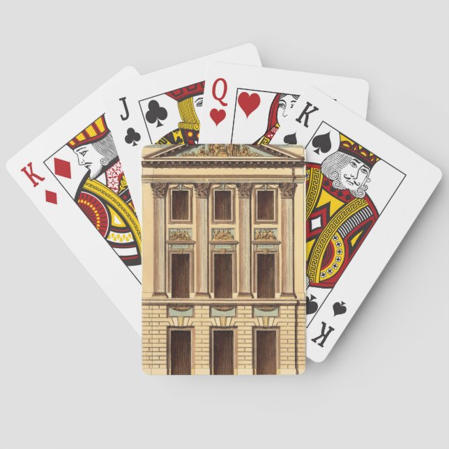 Architectural Facade by Jean Deneufforge Poker Cards (Back)