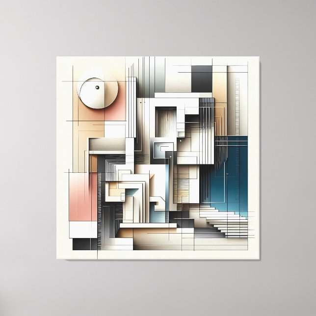 Architectural Geometry Construct Canvas Print (Front)