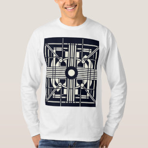 Architectural Grid Pulse – Abstract Geometric T-Sh T-Shirt
