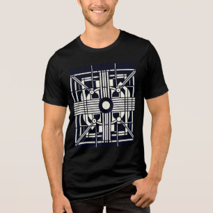 Architectural Grid Pulse – Abstract Geometric T-Sh Tri-Blend Shirt