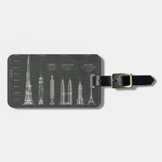 Architectural Heights Luggage Tag (Front Horizontal)