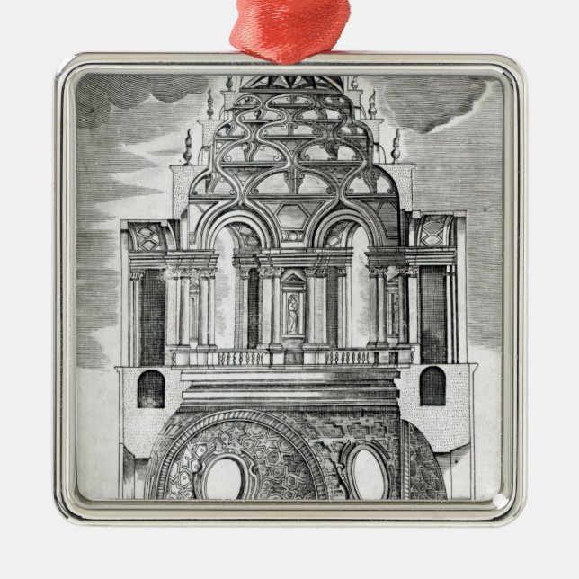 Architectural Illustration Metal Ornament (Front)