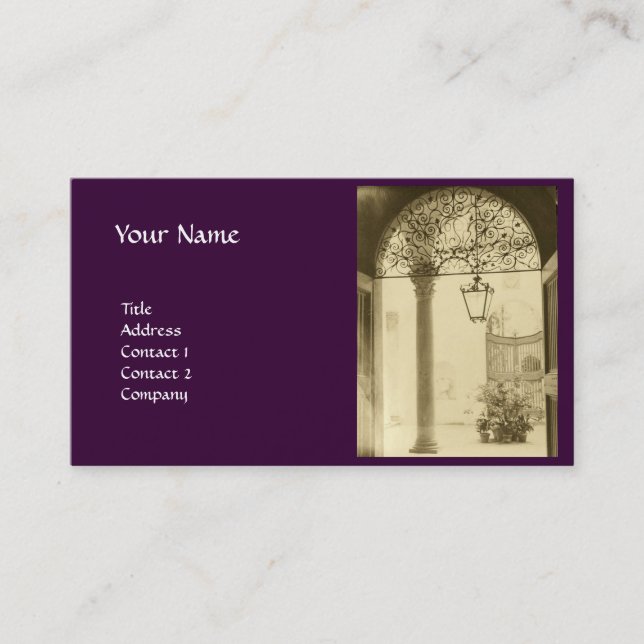 ARCHITECTURAL INTERIOR purple Business Card (Front)