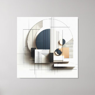 Architectural Line Composition Canvas Print