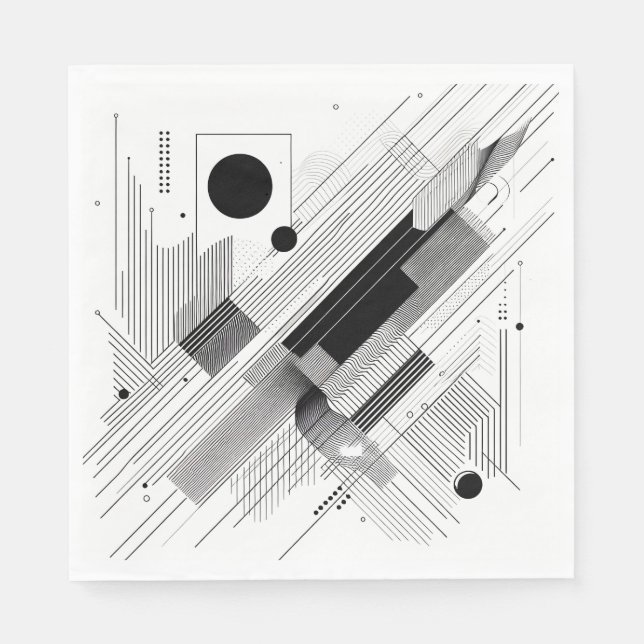 Architectural Line Matrix Napkins (Front)