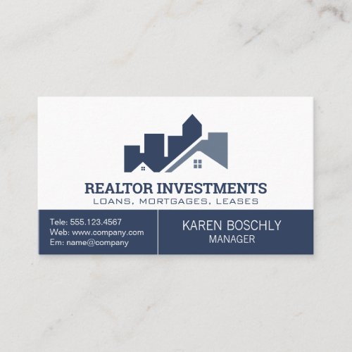 Architectural Mortgage House Real Estate Business Card