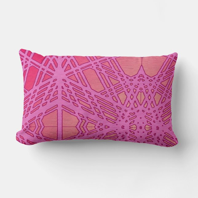 Architectural Motif Print Lumbar Pillow (Front)