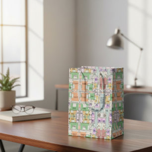 Architectural Multistory Building Floor Layout  Medium Gift Bag