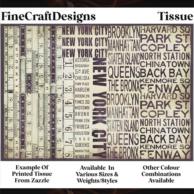 Architectural New York Typography FB4 Decoupage Tissue Paper (Creator Uploaded)