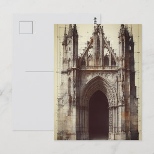 Architectural Portal Sketch Postcard