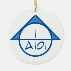 Architectural Reference Symbol Ornament (blue)