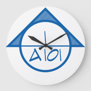 Architectural Reference Symbol Wall Clock (blue)