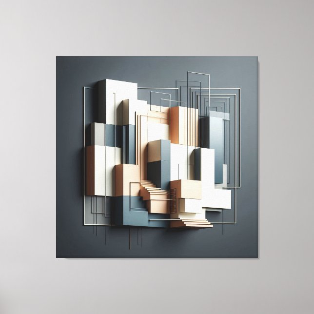 Architectural Relief Structure Canvas Print (Front)